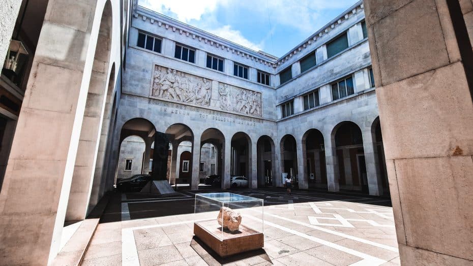 Palazzo Bo's modern courtyard