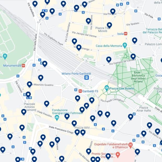 Porta Garibaldi: Mappa degli alloggi