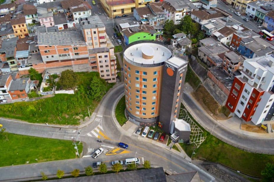 Manizales Est è la zona più sicura della città e ospita hotel di alto livello come Benidorm Hotel (nella foto)