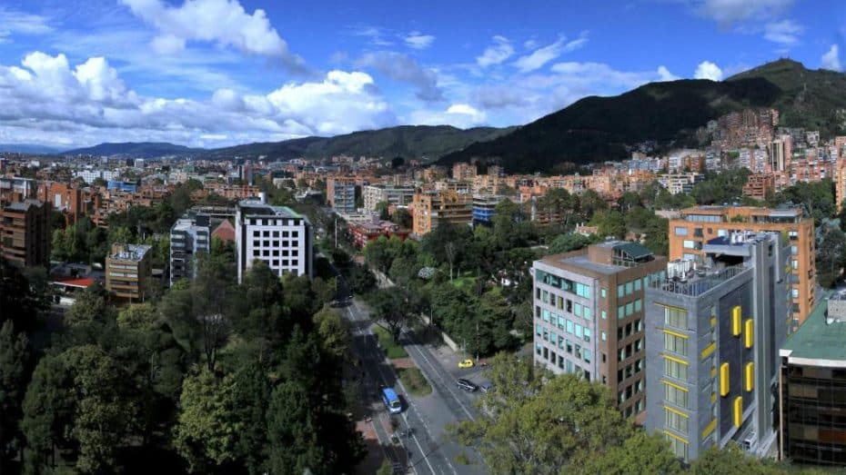 Views of Bogotá from the BOG Hotel, one of the top luxury accommodations in Bogotá