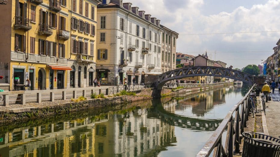 Navigli is a charming area with several bars surrounding its canal