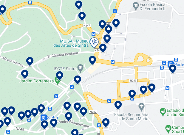 Sintra - Around the Olga Cadaval Cultural Center -: Mappa degli alloggi