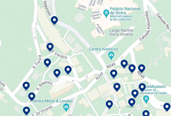 Sintra - Centro -: Mappa degli alloggi