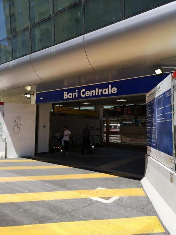 El centro de Bari alberga la estación de ferrocarril Centrale