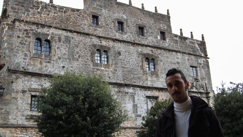 Me, in front of the Velarde Palace