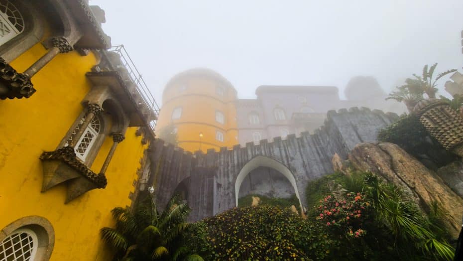 Palacio da Pena surrounded by fog