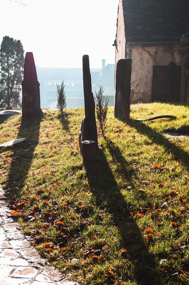 The German Cemetery in Sighisoara is a harrowing place