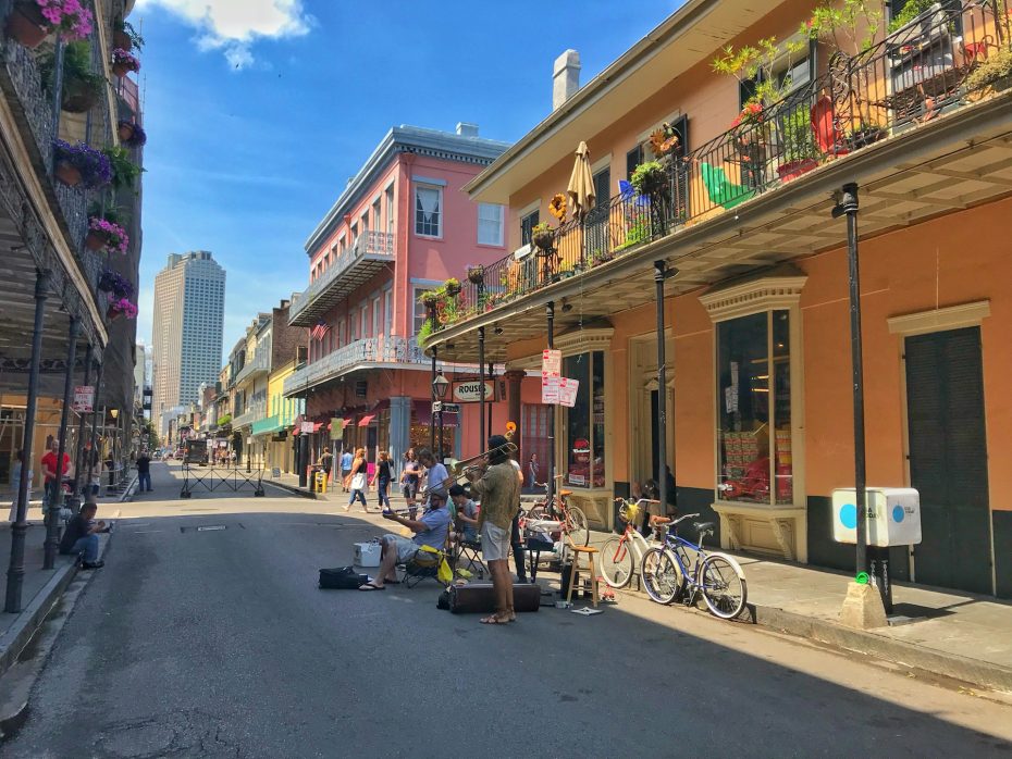 Bourbon Street is famous for its lively bars, jazz clubs, boutique shops, and restaurants