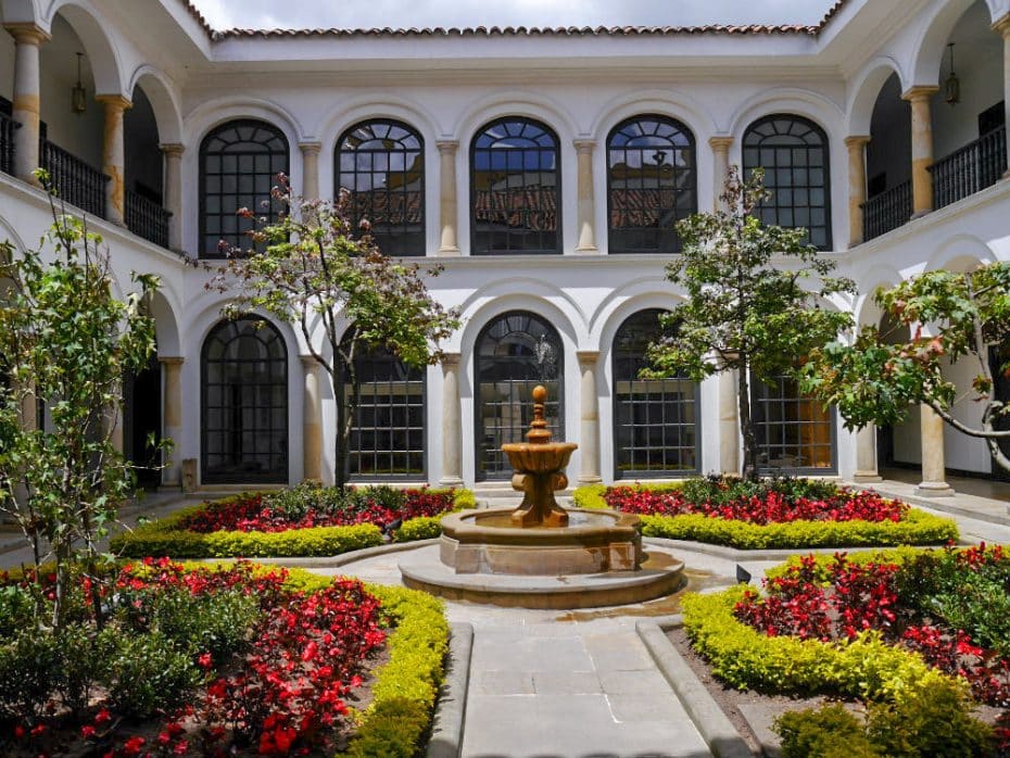 Botero Museum's inner courtyard