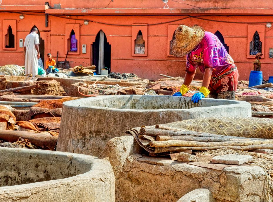 Barrio de las curtidurías de Marrakech