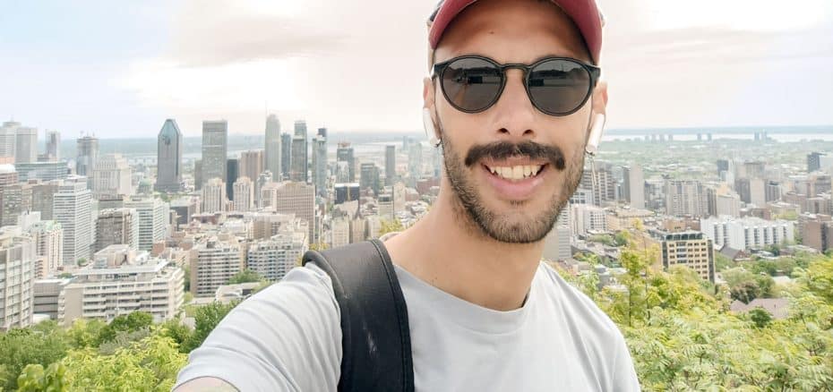 El meu selfie obligatori a dalt del parc Mont Royal de Montreal