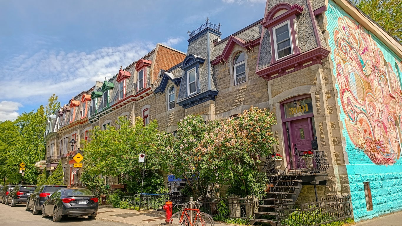 Coloridas casas del Plateau Mont-Royal