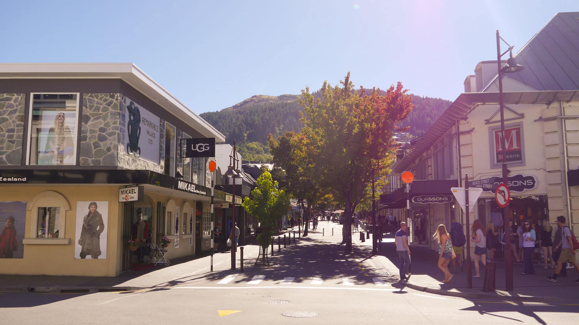 Zona comercial central de Queenstown