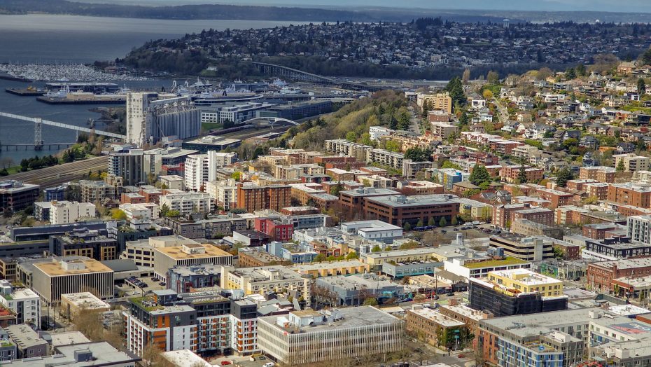 Vistas de Queen Anne desde la Space Needle, Seattle