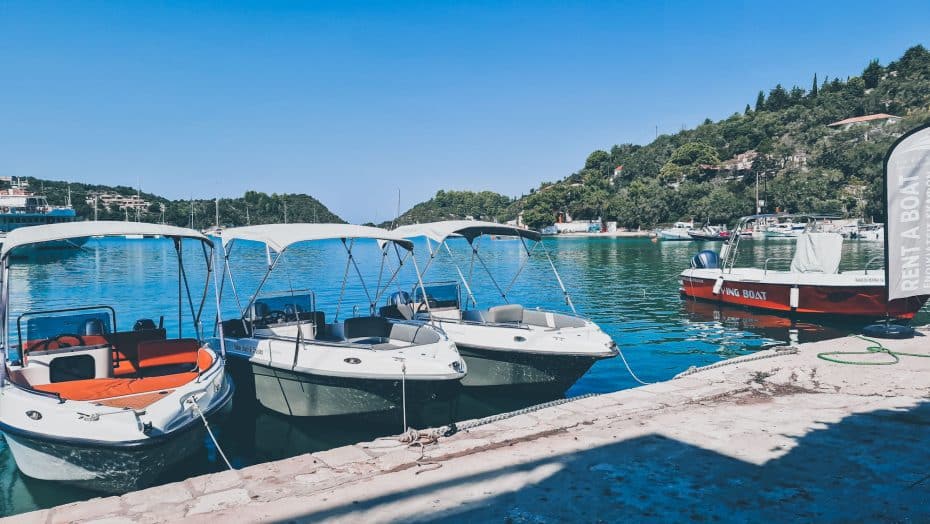 Boat rentals are a fun way to get around Corfu