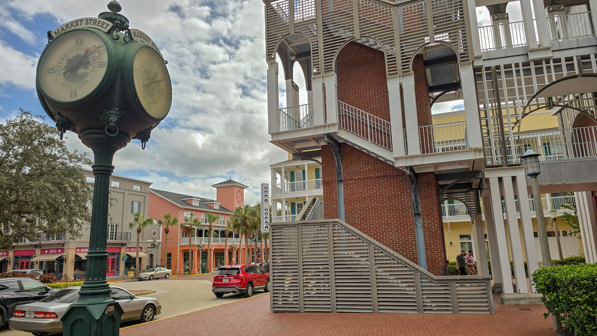 Quaint commercial street in Celebration's Town Center