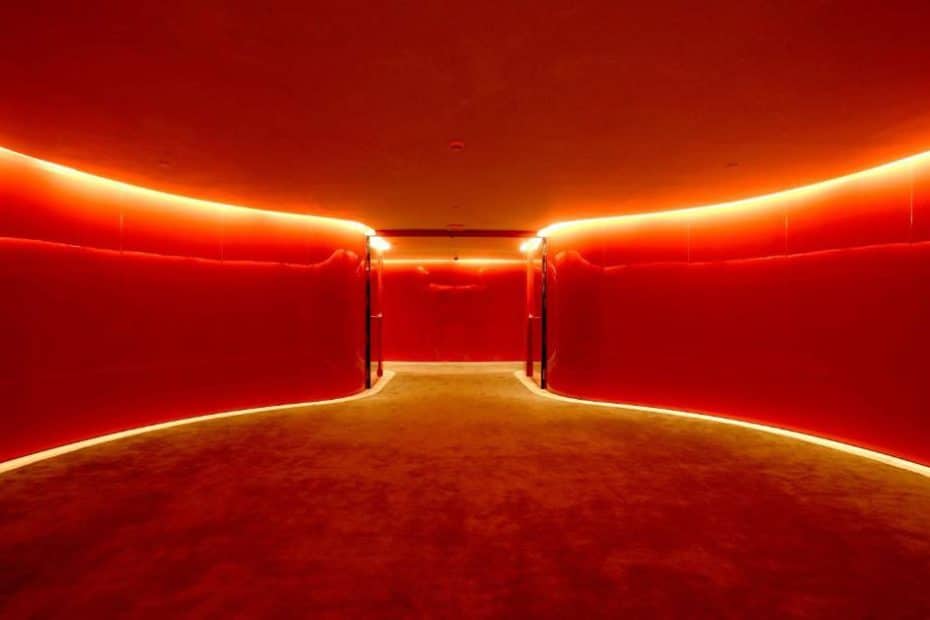 Jean Nouvel designed minimalist playful hallways for Hotel Puerta de América