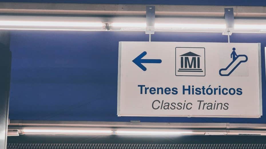 La Colección de Trenes Históricos está situada en los propios andenes de la estación de metro de Chamartín