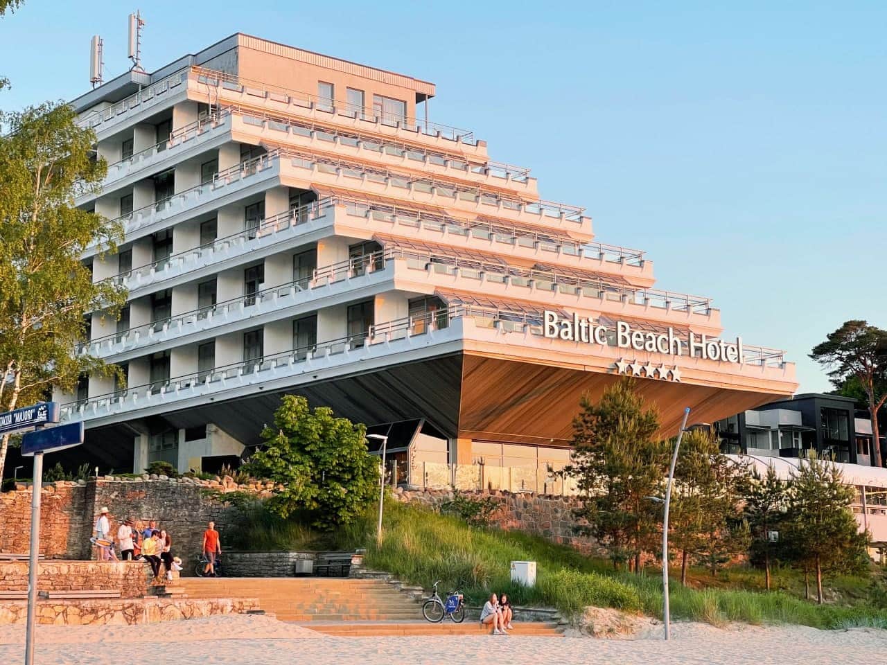 The retrofuturistic Baltic Beach Hotel & SPA is a Soviet-era brutalist resort in Latvia