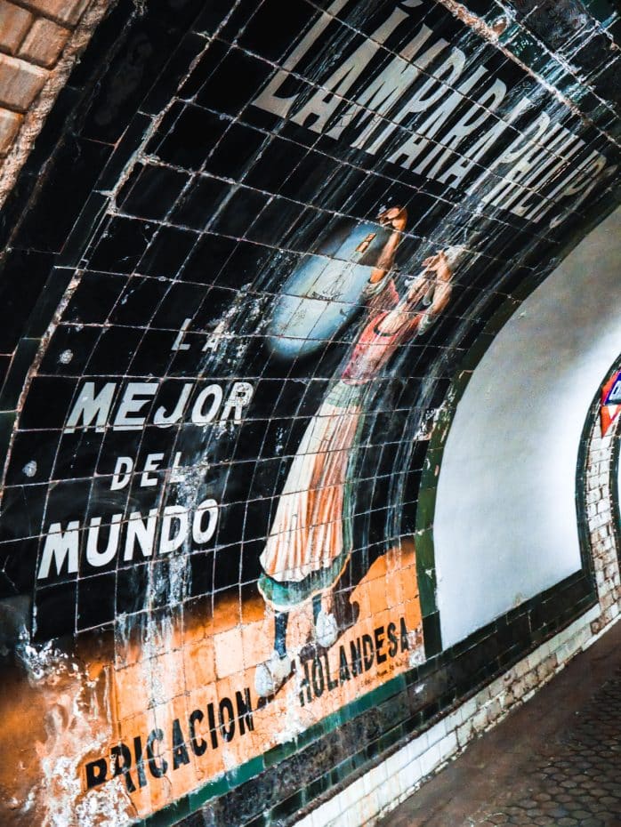 Vintage advertising - Abandoned Chamberí Station