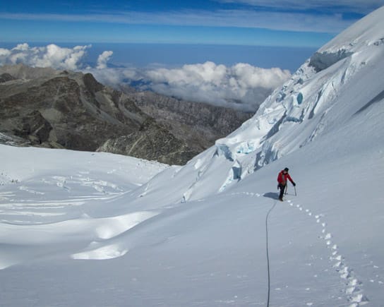 Glaciar nevado en la Sierra Nevada de Santa Marta