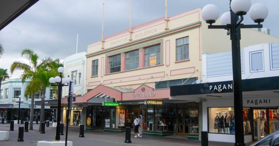 El centro de Napier es un referente de la arquitectura art déco