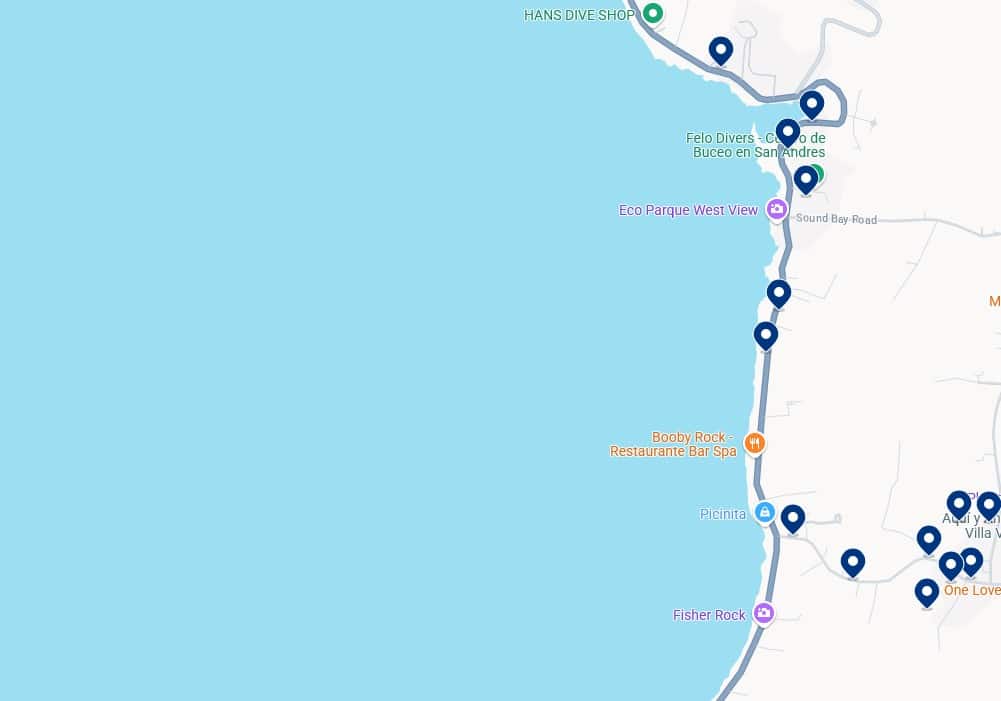 Alloggi nella Baia di El Cove – Clicca sulla mappa per vedere tutti gli hotel disponibili in questa zona