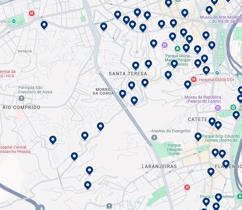 Alloggi a Santa Teresa – Clicca sulla mappa per vedere tutti gli hotel disponibili in quest’area