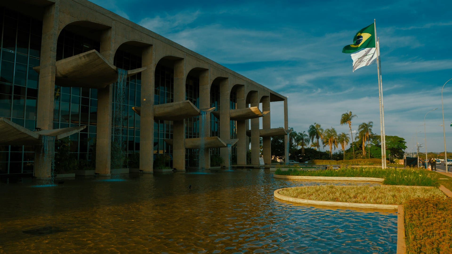 Il Palazzo del Planalto è un progetto moderno di Oscar Niemeyer.