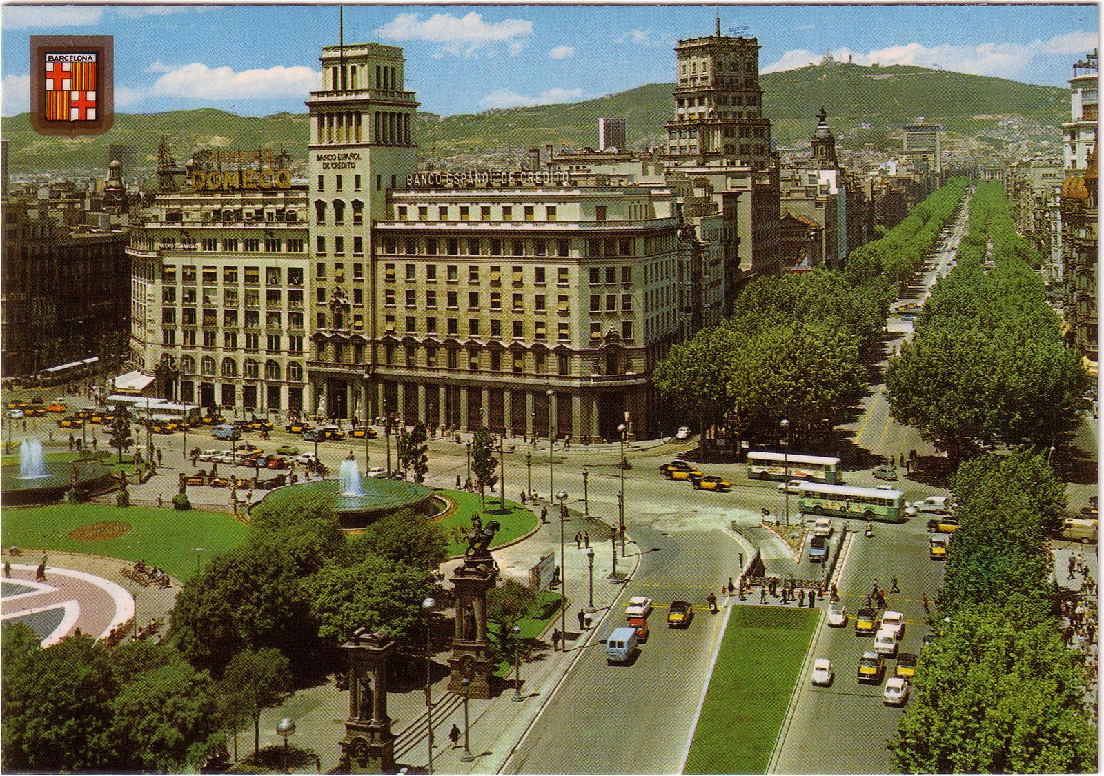 Vintagemanía: Fotos antiguas de Plaza Cataluña - Barcelona