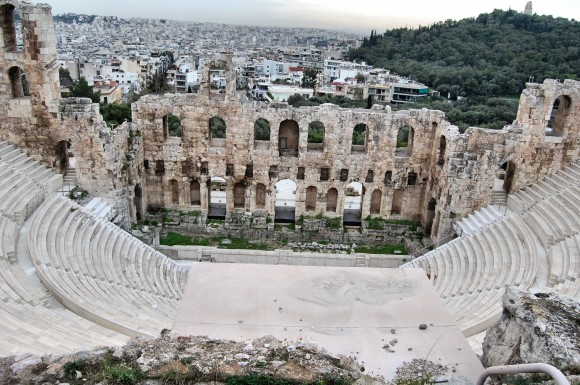 Teatro de Herodo Atticusen la acrópolis.
