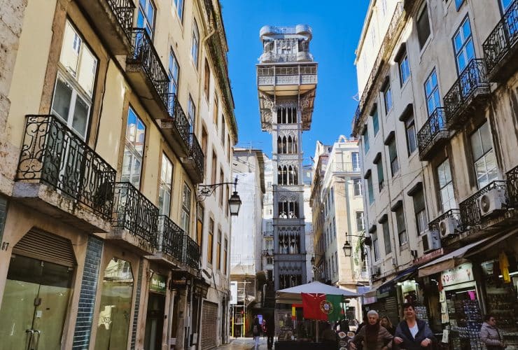 El elevador de Santa Justa y sus icónicas vistas de Lisboa