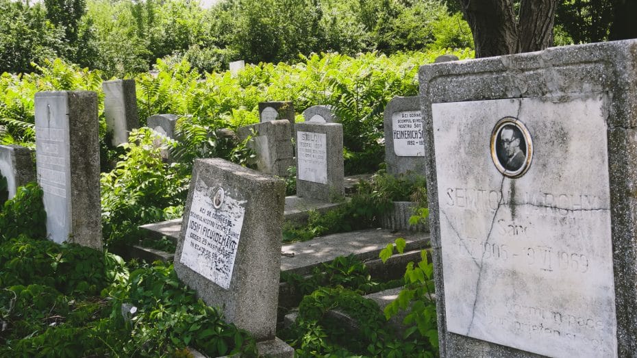 View of the Jewish cemetery in Bucharest