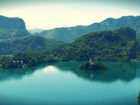 Panorámica del lago de Bled