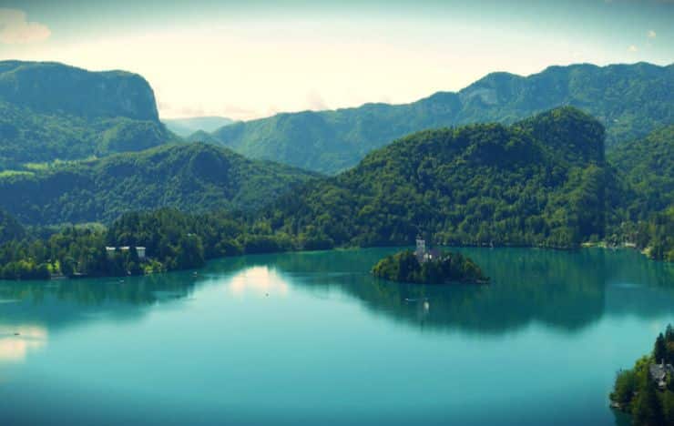 Panorámica del lago de Bled