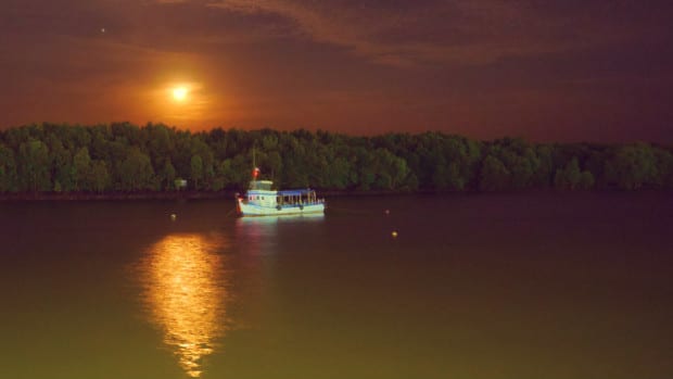 Krabi Town - Río de noche