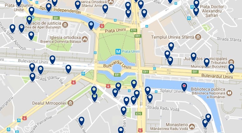 Bucarest - Piata Unirii - Haz clic para ver todos los hoteles en un mapa