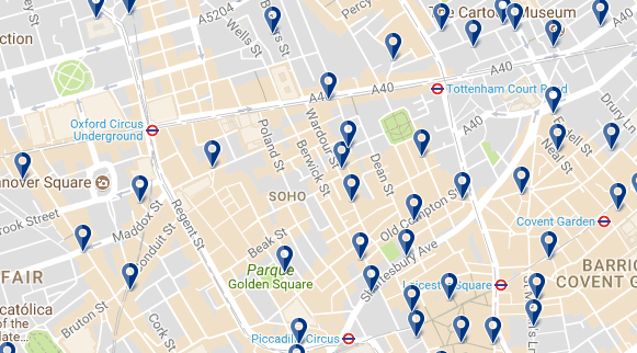 Londres - West End - Haz clic para ver todos los hoteles en esta zona