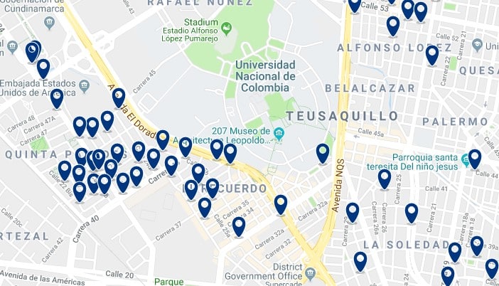 Bogotá - Teusaquillo - Haz clic para ver todos los hoteles en un mapa