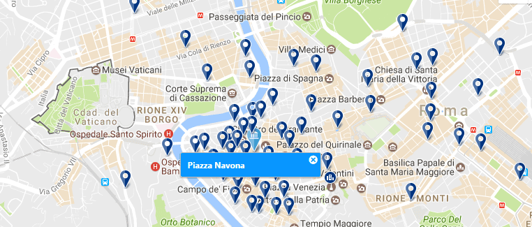 Mejores barrios para dormir en Roma - Piazza Navona