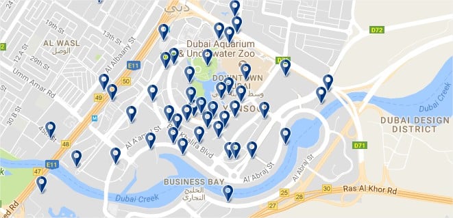 Dubai Downtown - Haz clic para ver todos los hoteles en un mapa