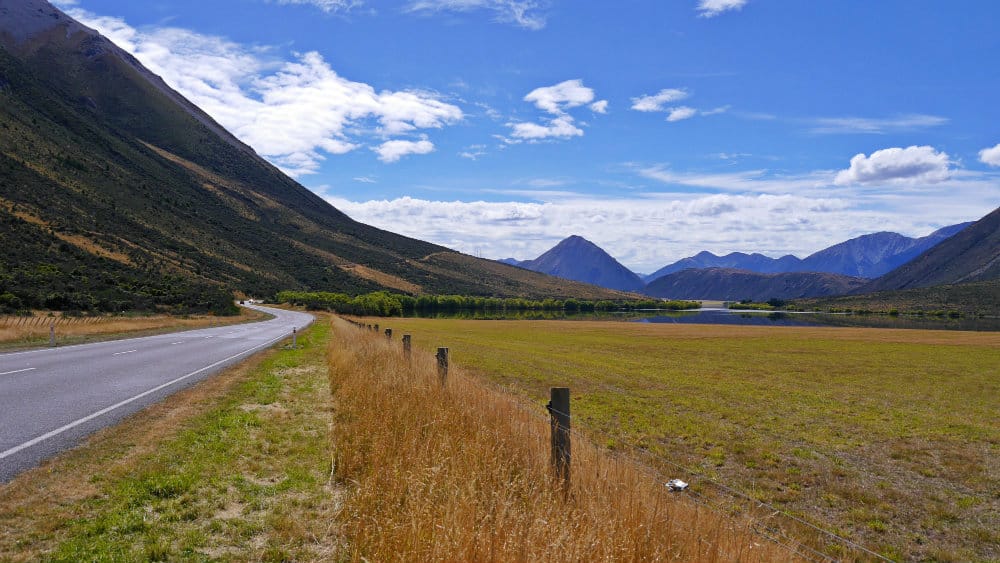 Carretera en Nueva Zelanda