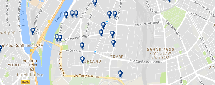 7 arr. Lyon - Haz clic para ver todos los hoteles en un mapa