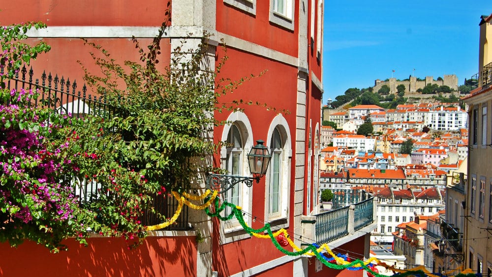 Lisboa - Barrio Alto y Castillo de San Jorge en la distancia