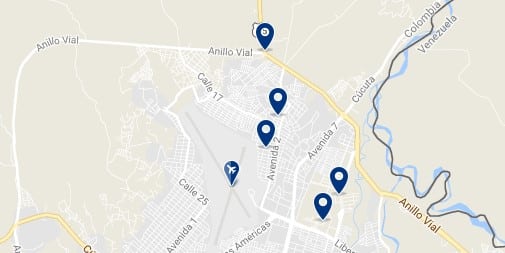Cúcuta - Aeropuerto Camilo Daza - Haz clic para ver todos los hoteles en un mapa