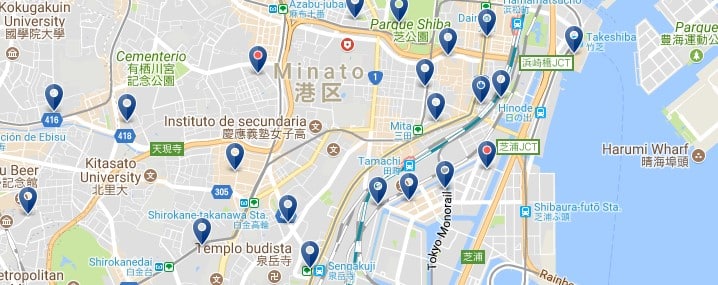 Tokio - Minato - Haz clic para ver todos los hoteles en un mapa