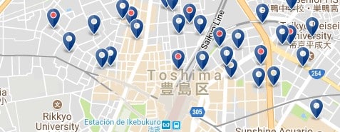 Tokio - Toshima - Haz clic para ver todos los hoteles en un mapa