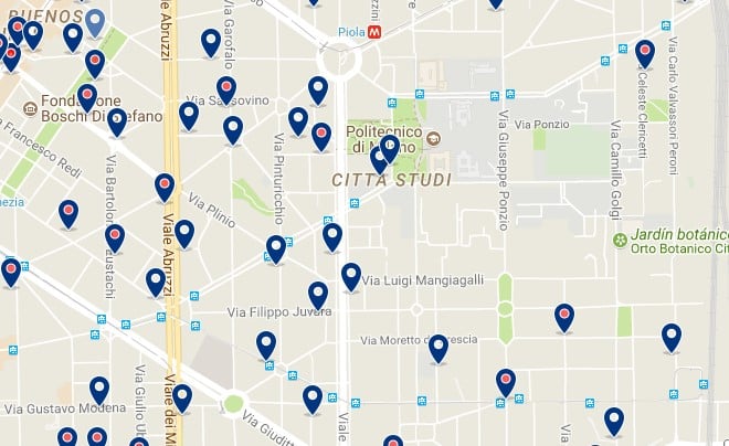 Milano - Città Studi - Haz clic para ver todos los hoteles en un mapa