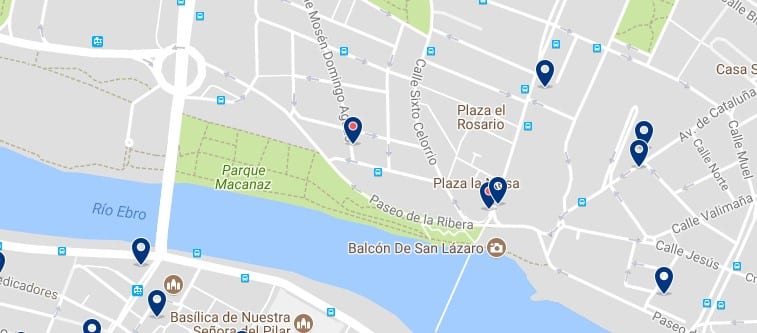 Zaragoza - Arrabal - Haz clic para ver todos los hoteles en un mapa