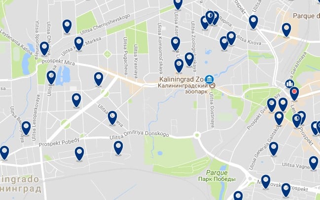 Kaliningrado - Zoo - Haz clic para ver todos los hoteles en un mapa